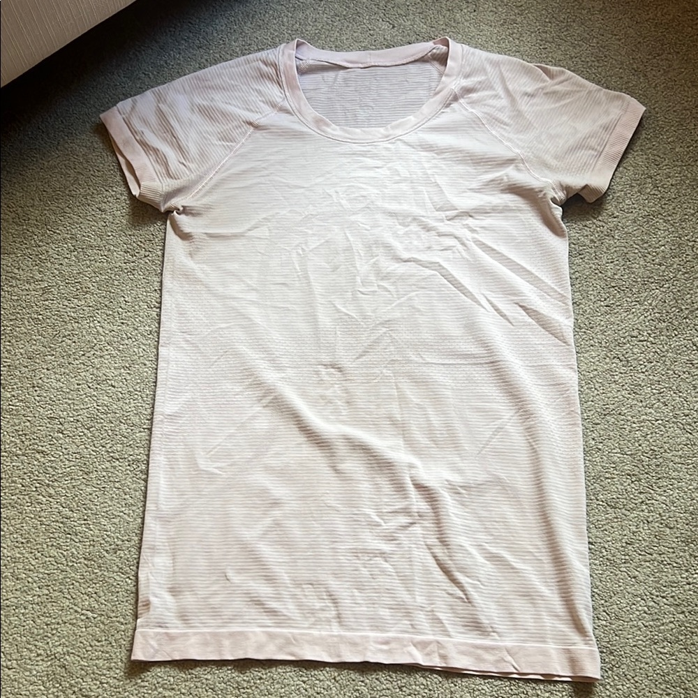 Lululemon Athletica Pink Fitted Short Sleeve Tee